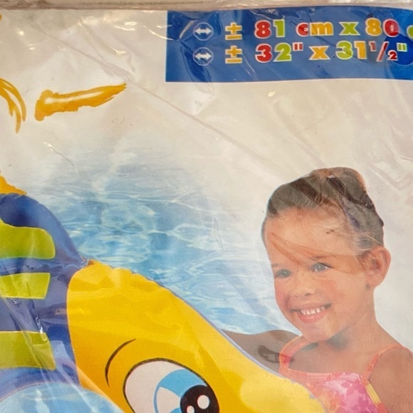 Vintage Intex Pink Tropical Fish Ring 31” Swim - Picture 4 of 4